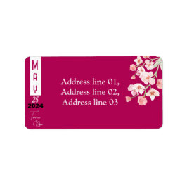 Blume Adressaufkleber