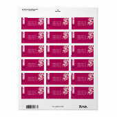 Blume Adressaufkleber (Vorne)