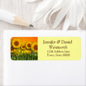 Blume-Adresse Labels Sonnenblumen (Insitu)