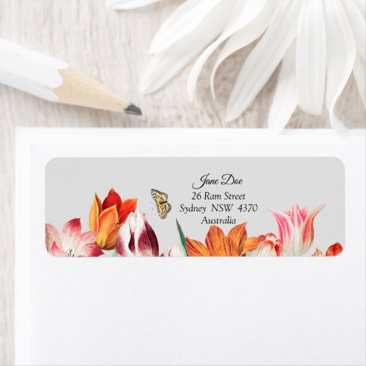 Blume-Adressetikett (Insitu)