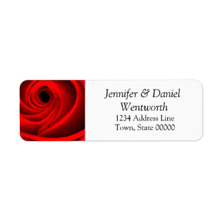 Blume-Adressmarken Rote Rose