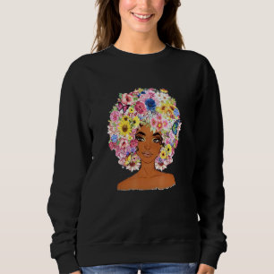 Blume Afro Women Black Queen African American Mel Sweatshirt
