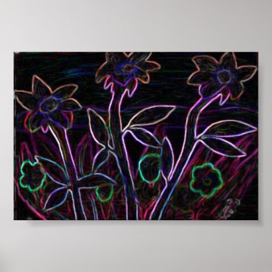 Blume Aglow Poster (Vorne)