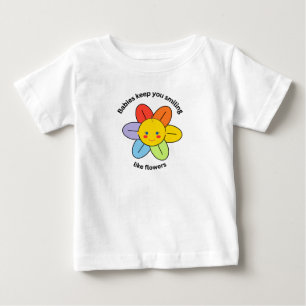 Blume-ähnliches Lächeln Baby T-shirt