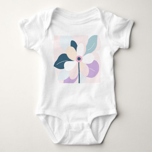 Blume AI Art Baby Strampler (Vorderseite)