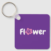 Blume Akryllischer Schlüsselanhänger (Vorderseite)