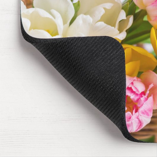 Blume-Aktionskorb-Maus Mousepad (Ecke)