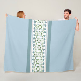 Blume akzentuierter Streifen Fleecedecke