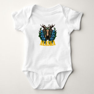 Blume Alaska Elche und Almyosotis Baby Strampler