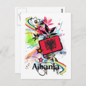 Blume Albanien Postkarte (Vorne/Hinten)