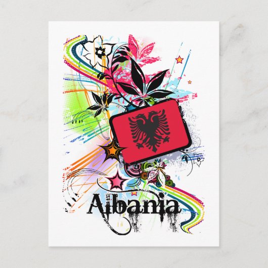 Blume Albanien Postkarte (Vorderseite)