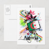 Blume Algerien Postkarte (Vorne/Hinten)