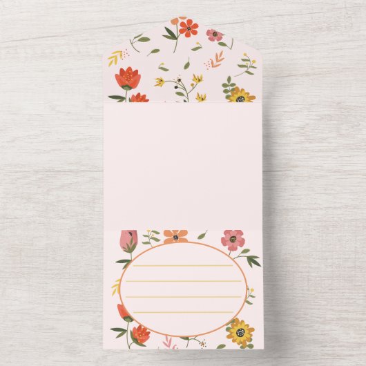 Blume All In One Einladung (Innen Boden)