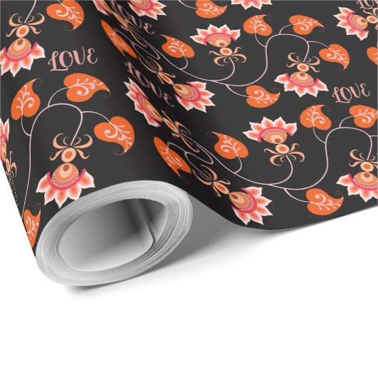Blume ALS GESCHENKE FÜR IHREN LIEBER Geschenkpapier (Rolleneckpunkt)