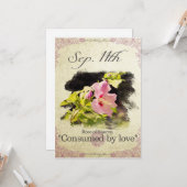 Blume am 11. September "Rose Sharon Karte (Vorderseite/Rückseite Beispiel)