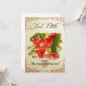 Blume am 13. Juli "Gladiolus" Karte (Vorderseite/Rückseite Beispiel)