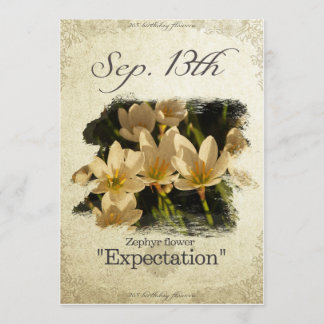 Blume am 13. September "Zephyr-Blume" Karte