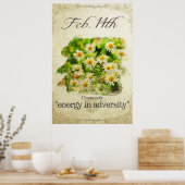 Blume am 14. Februar "Chamomile" Poster (Küche)