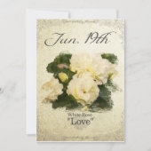 Blume am 19. Juni "White Rose" Karte (Vorderseite)