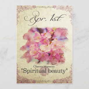 Blume am 1. April Karte