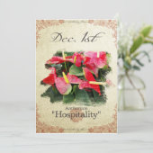 Blume am 1. Dezember "Anthurium" Karte (Stehend Vorderseite)