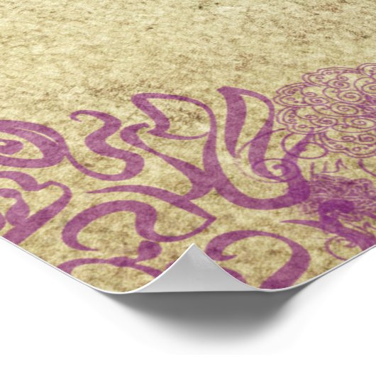 Blume am 27. Juni "Passion Blume" Poster (Ecke)