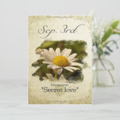 Blume am 3. September "Marguerite" Karte (Stehend Vorderseite)