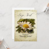 Blume am 3. September "Marguerite" Karte (Vorderseite/Rückseite Beispiel)