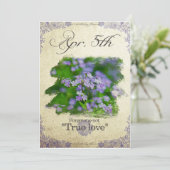 Blume am 5. April "Vergessen-ich-nicht" Karte (Stehend Vorderseite)