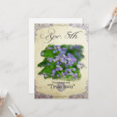 Blume am 5. April "Vergessen-ich-nicht" Karte (Vorderseite/Rückseite Beispiel)