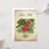 Blume am 5. November "Pentas" Karte (Vorderseite/Rückseite Beispiel)