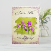 Blume am 6. Juni "Iris" Karte (Stehend Vorderseite)