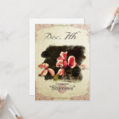 Blume am 7. Dezember "Cyclamen" Karte (Vorderseite/Rückseite Beispiel)