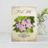 Blume am 7. Februar "Vergessen-ich-nicht" Karte (Stehend Vorderseite)