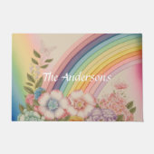 Blume am Ende des Regenbogens Fußmatte (Vorderseite)