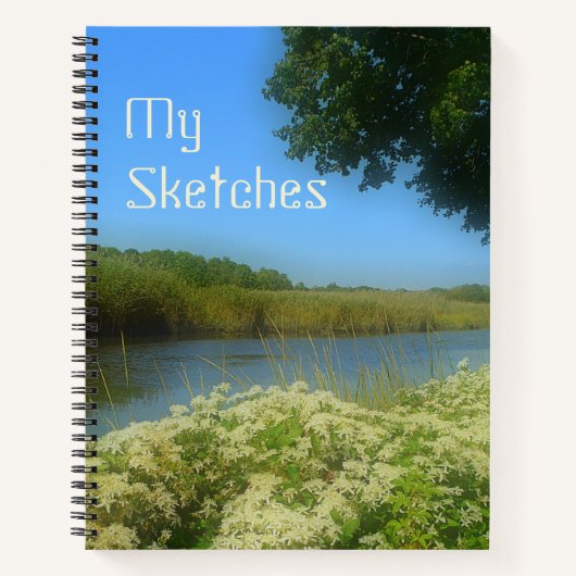 Blume am Fluss Notizblock (Vorderseite)