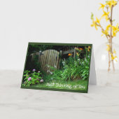 Blume am Garden Gate - Blank Card Karte (Gelbe Blume)