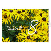 Blume am gelben Sommer Abendessen Tischnummer (Vorderseite (Horizontal))