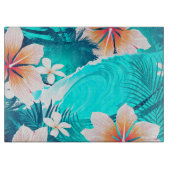 Blume am Hibiskus Schneidebrett (Vorderseite)