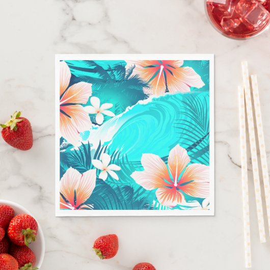 Blume am Hibiskus Serviette (Beispiel)