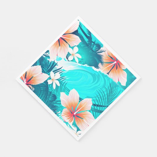 Blume am Hibiskus Serviette (Ecke)