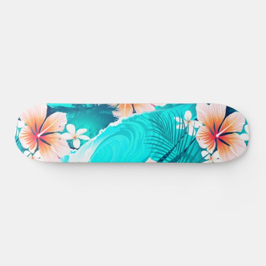 Blume am Hibiskus Skateboard (Horizontal)