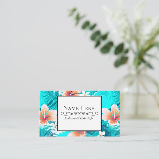 Blume am Hibiskus Visitenkarte (Stehend Vorderseite)