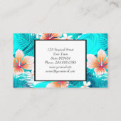 Blume am Hibiskus Visitenkarte (Rückseite)