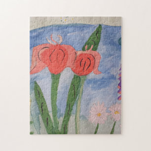 Blume am Jigsaw-Puzzle Puzzle
