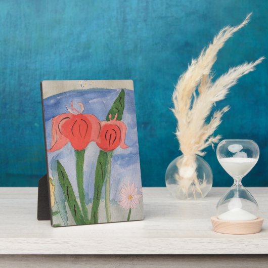 Blume Am Lago Tabletop Plaque mit Easel Fotoplatte (Seite)