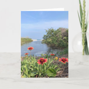 Blume am Meer (innen leer) Karte