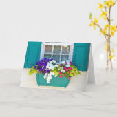 Blume am Meeresnotecard Karte (Gelbe Blume)