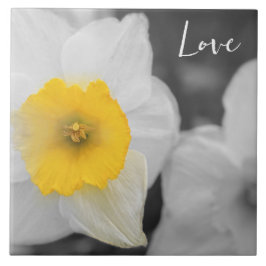 Blume am Morgen in der Liebe Fliese