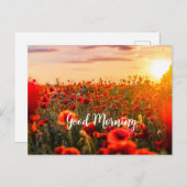 Blume am Morgen Postkarte (Vorne/Hinten)